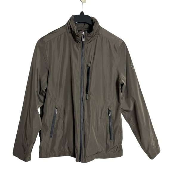 Tumi T Tech Olive Green Utility Lightweight Jacket Size M - Picture 1 of 13